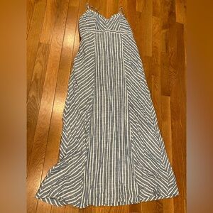 Athleta Blue and White Striped Dress sz 14